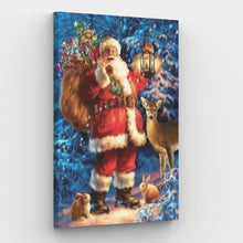 Laden Sie das Bild in den Galerie-Viewer, Weihnachtsmann mit Hirsch - Malen-nach-Zahlen-Shop