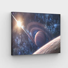 Laad afbeelding in Gallery viewer, Saturnus in Cosmos - Schilderen op nummer winkel