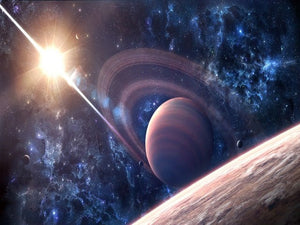 Saturn im Kosmos - Malen-nach-Zahlen-Shop