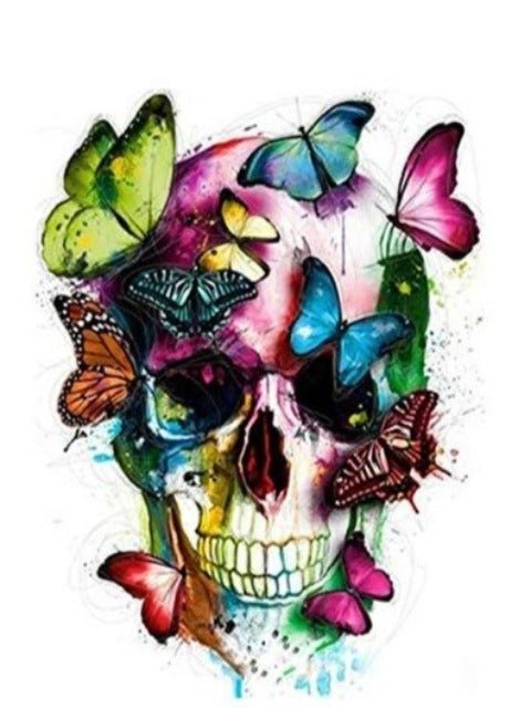 Skull and Butterflies - Painting by numbers shop