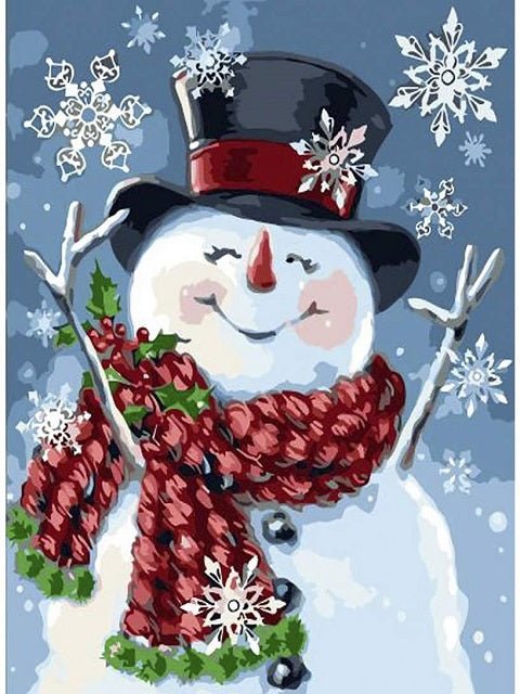 Snowman - Painting by numbers shop