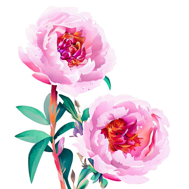 Soft Pink Peonies Paint by Numbers