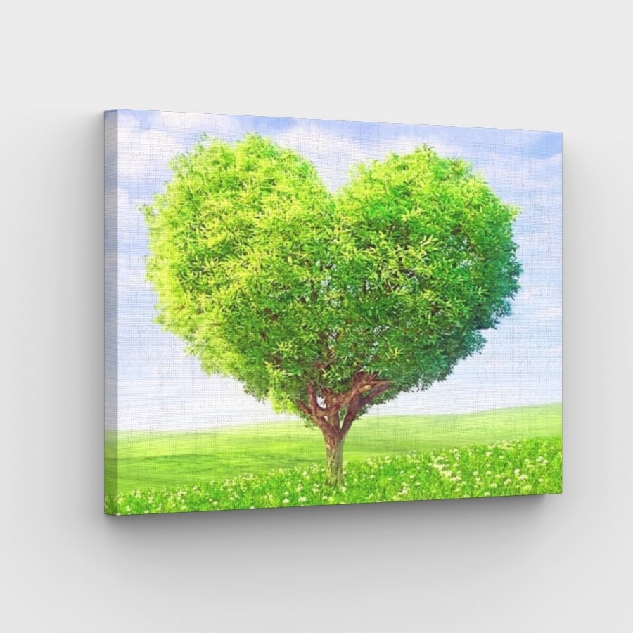 Spring Heart Tree - Paint by Numbers – Painting By Numbers Shop