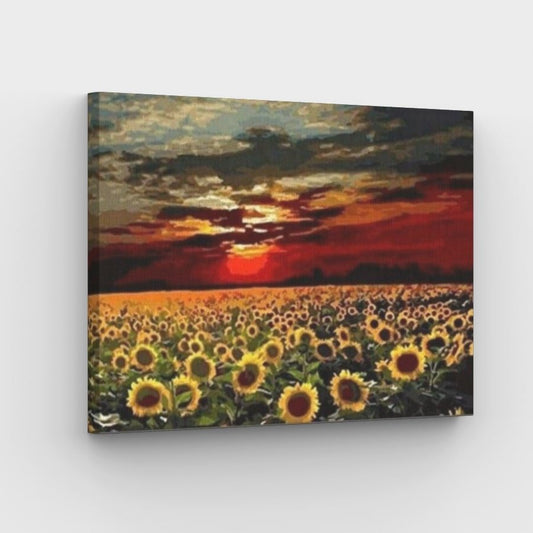 Sunflower Field Canvas - Painting by numbers shop