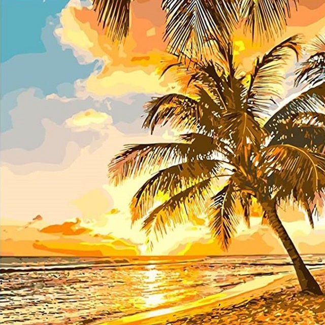 Sunset and Palms - Painting by numbers shop