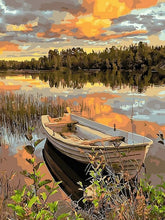 Laad afbeelding in Gallery viewer, Sunset Boat - Schilderen op nummer winkel