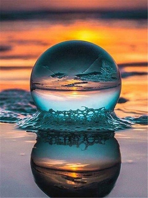 Sunset in the Glass Ball - Painting by numbers shop