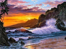 Laad afbeelding in Gallery viewer, Sunset Waves - Schilderen op nummer winkel