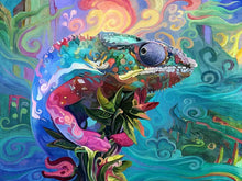 Load image into Gallery viewer, Swirling Chameleon Paint by Numbers
