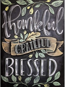 Dankbar Grateful Blessed - Malen-nach-Zahlen-Shop