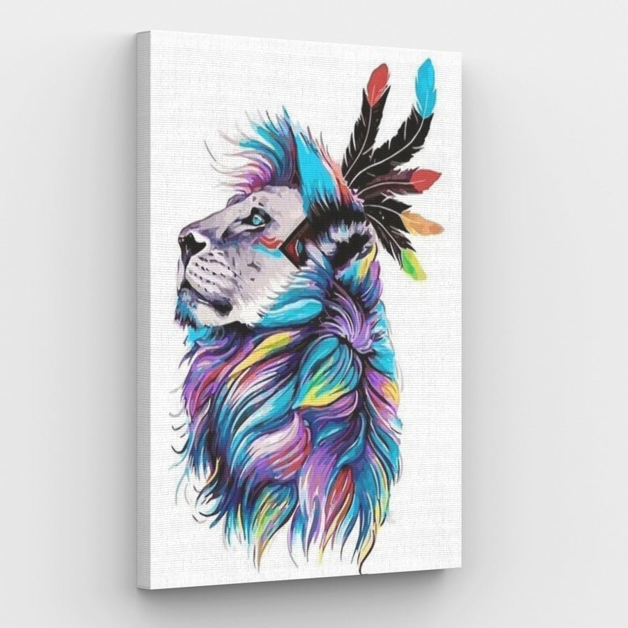 Tribal Lion Canvas - Schilderen op nummer winkel