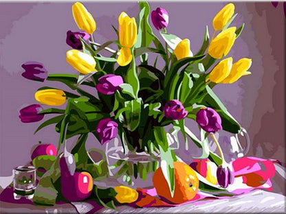 Tulpen-Stillleben - Malen-nach-Zahlen-Shop