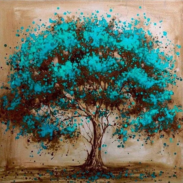 Turquoise Tree - Painting by numbers shop