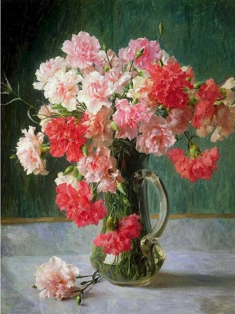 Vase of Carnations - Painting by numbers shop