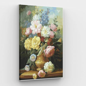 Vase mit großen Blumen - Malen-nach-Zahlen-Shop