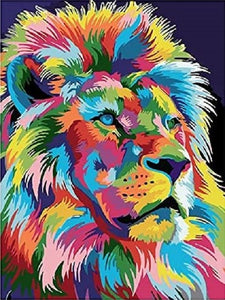 Vibrant Color Lion - Malen-nach-Zahlen-Shop