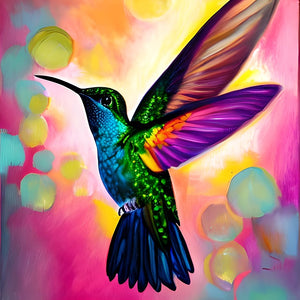 Levendige kolibrie schilderen op nummer