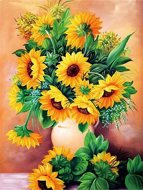 Levendige gele zonnebloemen - Schilderen op nummer winkel