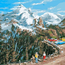 Load image into Gallery viewer, Viewpoint in the Mountains - Painting by numbers shop
