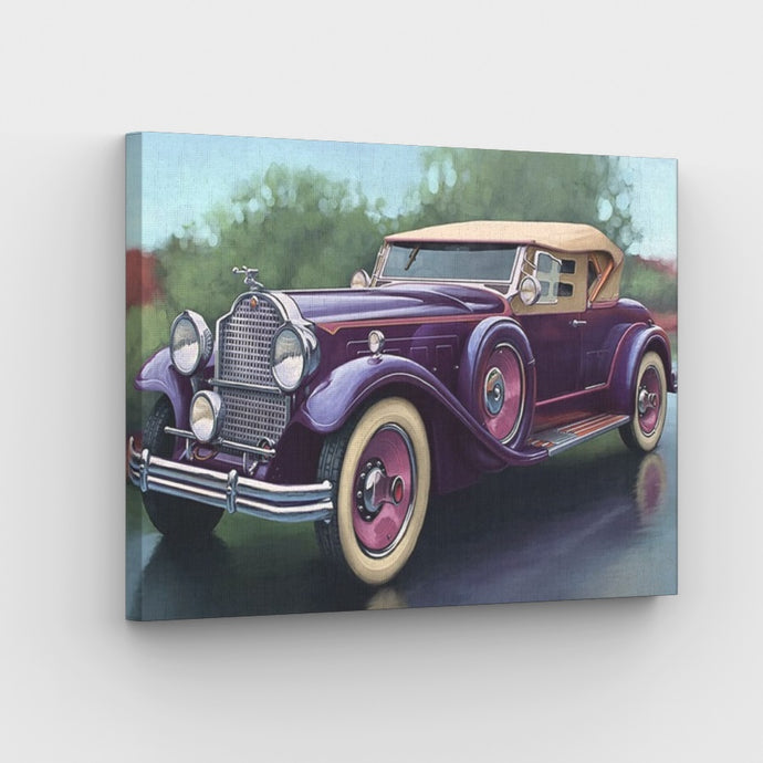 Vintage Car Packard Deluxe 1930 Canvas Paint by Numbers