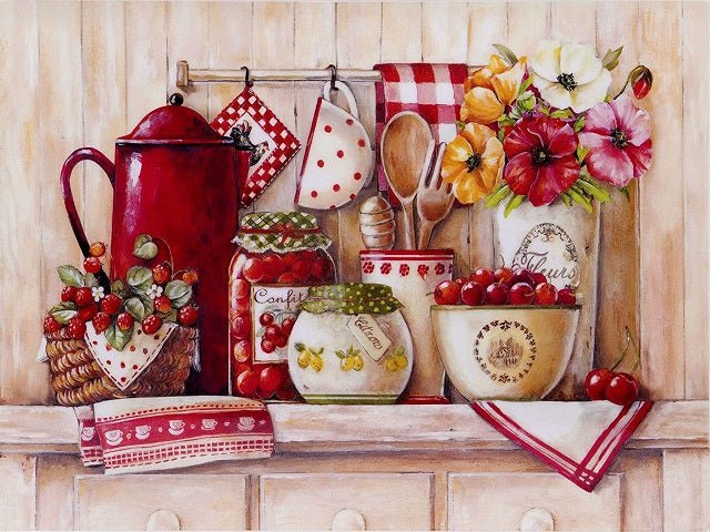 Vintage Kitchenware - Painting by numbers shop