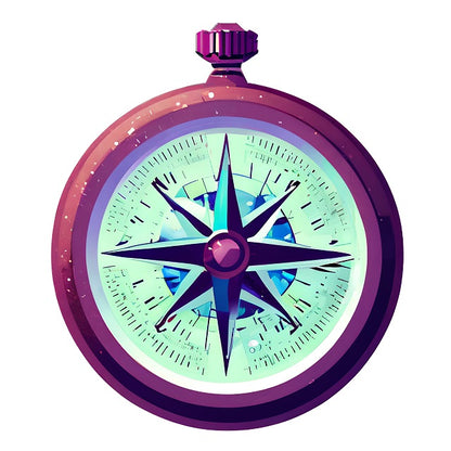 Violetter Kompass - Malen-nach-Zahlen-Shop