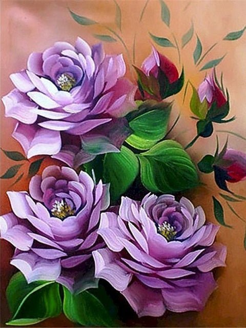 Violet Roses - Painting by numbers shop