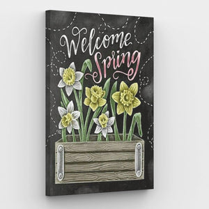 Welcome Spring Canvas - Painting by numbers shop