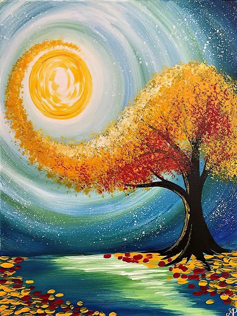 Whirl of Leaves - Painting by numbers shop